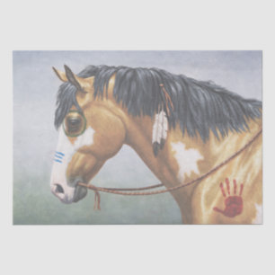 Buckskin Pinto Indianerpferd Seidenpapier
