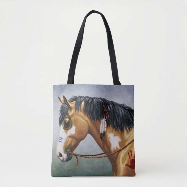 Buckskin Pinto Indianerpferd Tasche (Vorderseite)