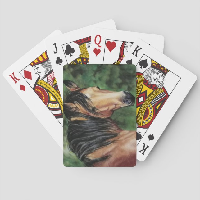 Buckskin Quarter Horse Mare Spielkarten (Rückseite)