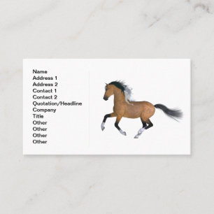 Buckskin Quarter Horse Visitenkarte