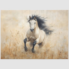 Buckskin Stallion galoppierend Seidenpapier