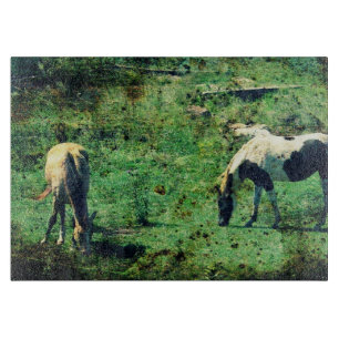 Buckskin und Pinto Grunge Schneidebrett