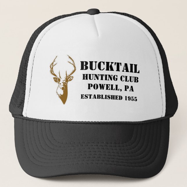 Bucktail Jagd-Verein-Hut \ gedruckt Truckerkappe (Vorderseite)