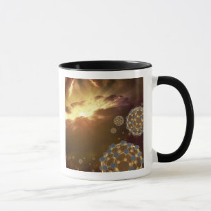 Buckyballs, das in interstellaren Raum schwimmt Tasse