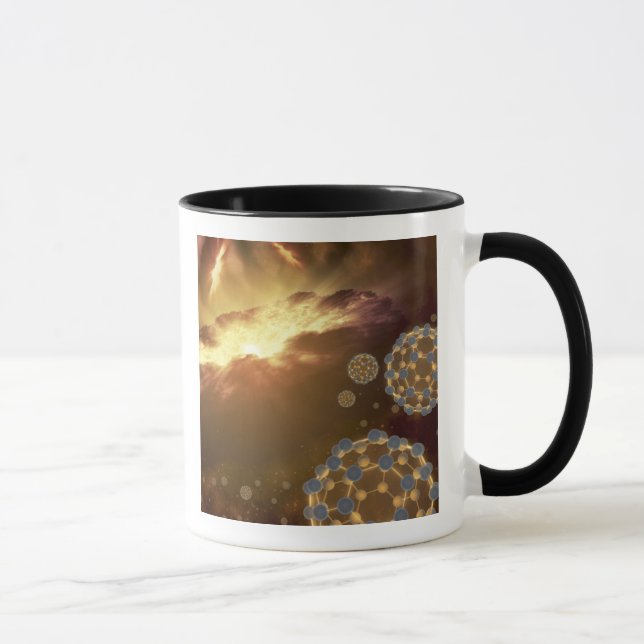 Buckyballs im interstellaren Raum schweben Tasse (Rechts)
