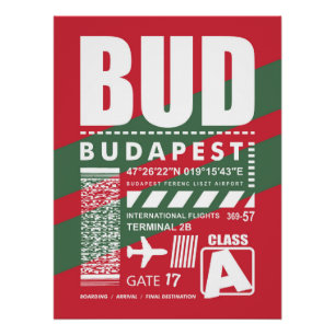 BUD Flughafen Budapest Poster