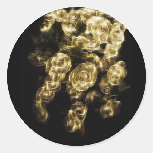 Bud Gilt Runder Aufkleber (Vorderseite)