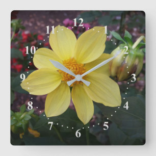 Bud und Blume Quadratische Wanduhr