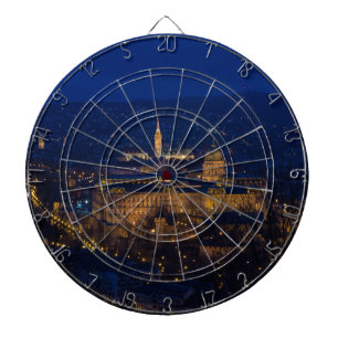 Buda Castle Ungarn Budapest in der Nacht Dartscheibe