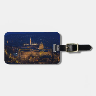 Buda Castle Ungarn Budapest in der Nacht Gepäckanhänger
