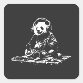Buda Panda Quadratischer Aufkleber