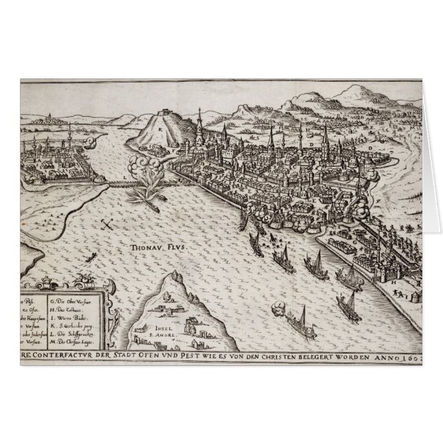 Buda und Plage belagert von den Christen im Jahre (Vorderseite (Horizontal))