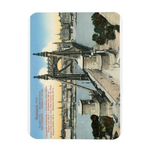 Budapest 1910 Ungarn Vintage Elisabethbrücke Magnet