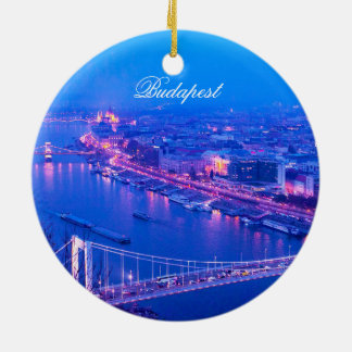 Budapest bis zum Nacht Keramik Ornament