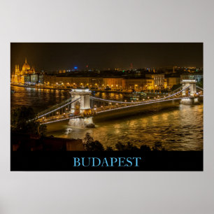 Budapest-Brücke in Ungarn Poster