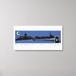 Budapest By Night, Ungarn, magyar Leinwanddruck