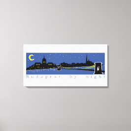 Budapest By Night, Ungarn, magyar Leinwanddruck
