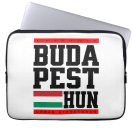 Budapest Coordinates Design Retro-Style Laptopschutzhülle