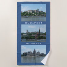 Budapest Custom Text & Color Strandtuch