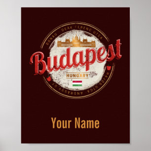 Budapest Design Ungarn Vintages Parlament Poster