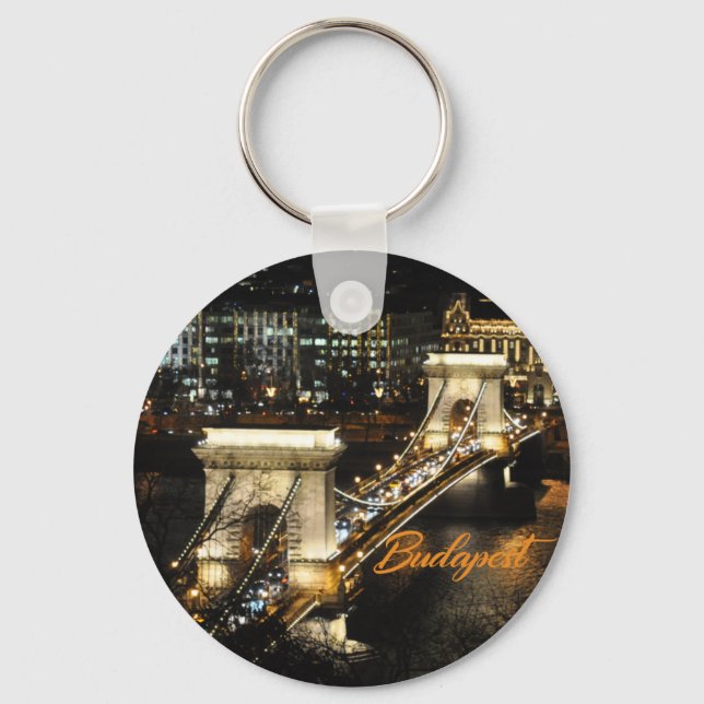 Budapest, Die Kettenbrücke von Buda Schlüsselanhänger (Vorderseite)
