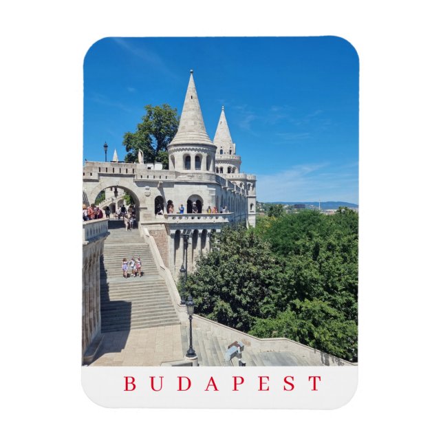 Budapest Fisherman's Bastion View Kühlschrankmagne Magnet (Vertikal)