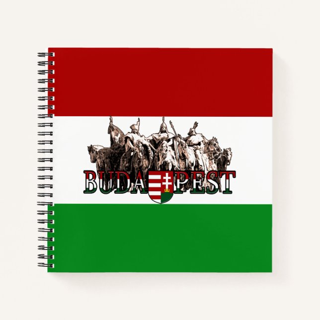 Budapest Heroes Ungarn Flagge Notizbuch (Vorderseite)