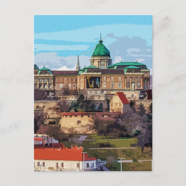 Budapest Historische Burg Architektur Ungarn Postkarte (Vorderseite)