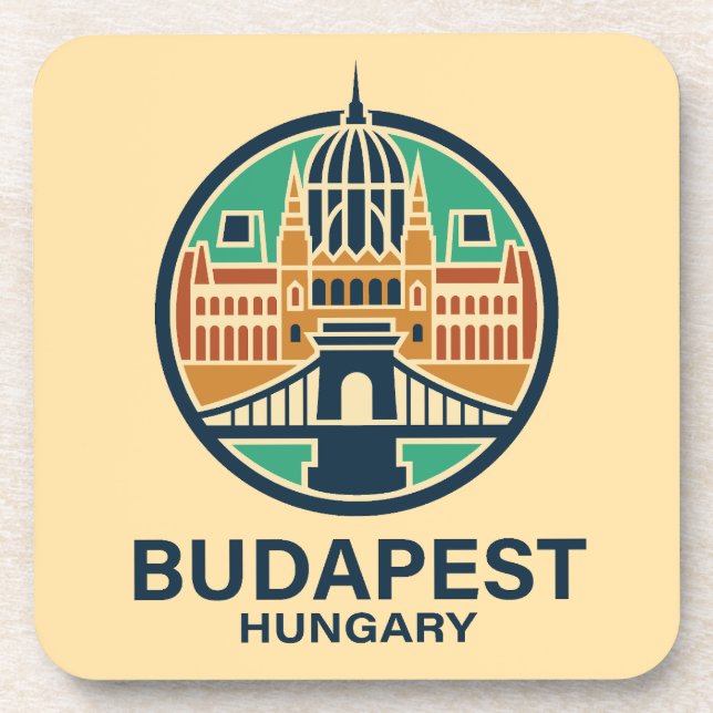Budapest Hungary Europe Getränkeuntersetzer (Vorderseite)