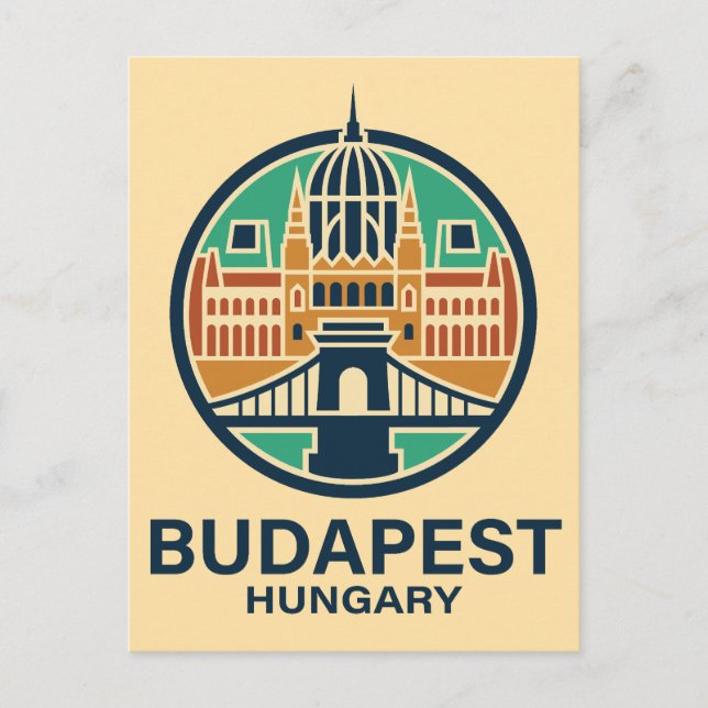 Budapest Hungary Europe Postkarte (Vorderseite)