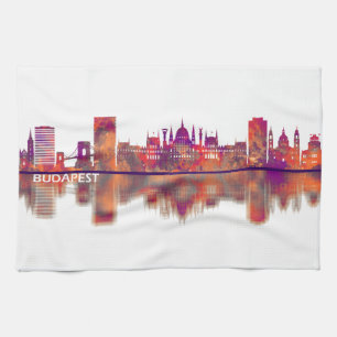 Budapest Hungary Skyline Geschirrtuch