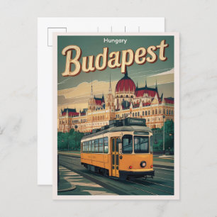 Budapest hungrige Vintage Francis-Brücke Postkarte