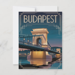 Budapest Kettenbrücke Postkarte