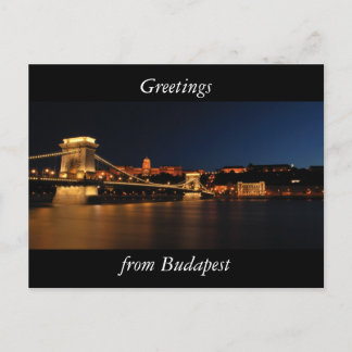 Budapest Kettenbrücke Postkarte