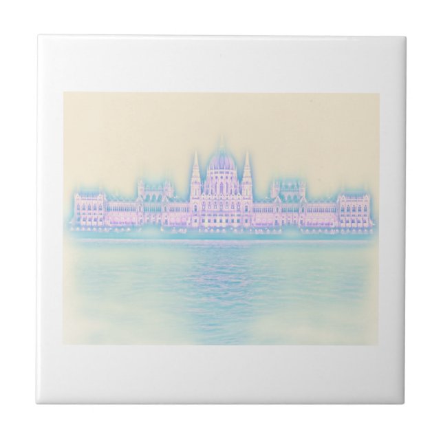 Budapest Parlament Gebäude Ungarn Fliese (Vorderseite)