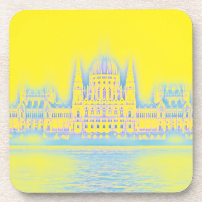 Budapest Parlament Gebäude Ungarn Getränkeuntersetzer (Vorderseite)