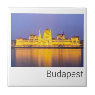 Budapest Parlament Panorama Ungarn Urlaub Fliese