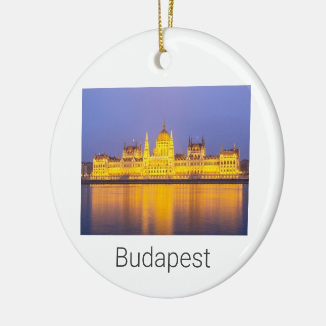 Budapest Parlament Panorama Ungarn Urlaub Keramik Ornament (Links)