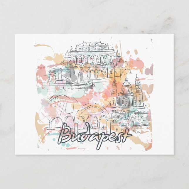 Budapest Postkarte (Vorderseite)