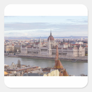 Budapest Quadratischer Aufkleber