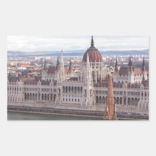 Budapest Rechteckiger Aufkleber