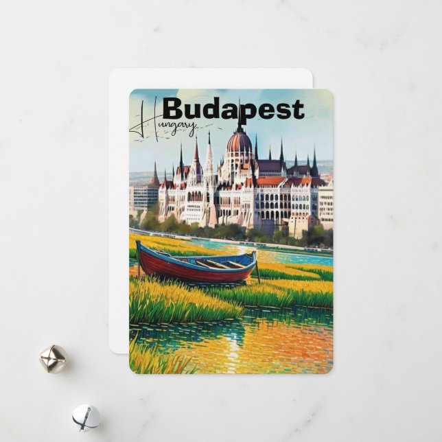 Budapest Reise Postkarten Kunst, Ungarn Reise Post (Vorderseite/Rückseite Beispiel)