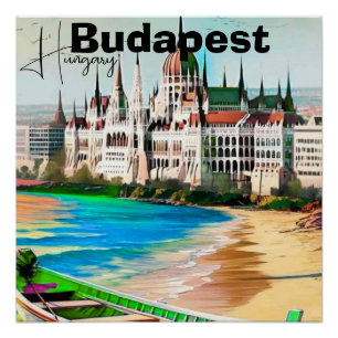 Budapest Reise-Postkartengestaltung, Ungarn Reise- Poster