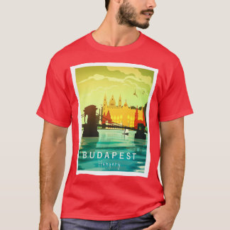 Budapest Reisen Ungarn Retro Art T-Shirt