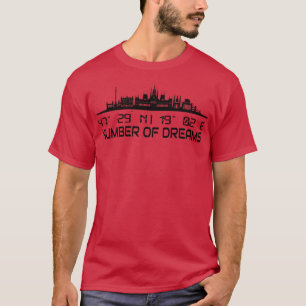 Budapest Skyline GPS koordiniert Hauptstadt Ungarn T-Shirt