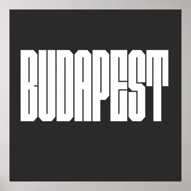 Budapest Stadtlogo Design Poster (Vorne)