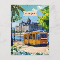 Budapest Travel Postcard Art, Ungarn Travel Postc