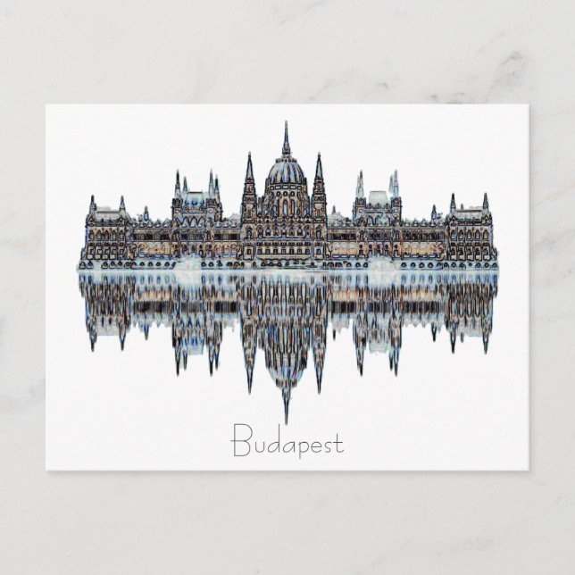 Budapest Ungarische Parlamentarische Architektur P Postkarte (Vorderseite)