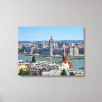 Budapest Ungarisches Parlament Ansicht Leinwand