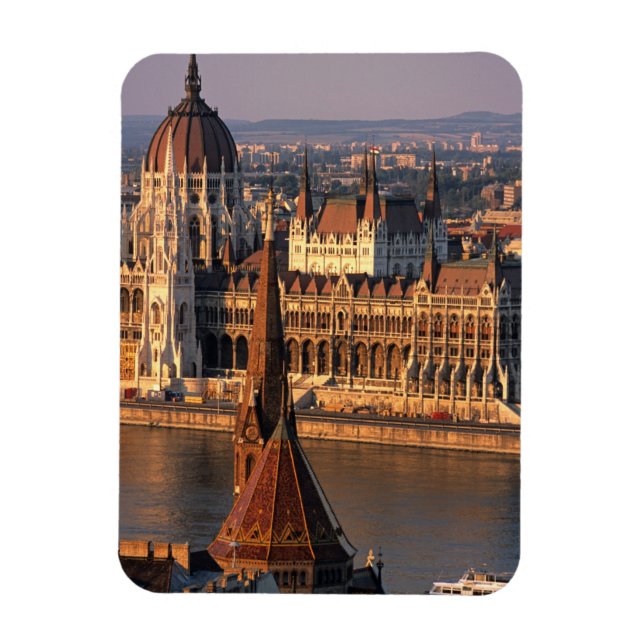 Budapest, Ungarn, Donau Fluss, Parlament Magnet (Vertikal)